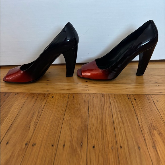 Black and Red Prada Peep Toes, 4-inch Heel - Picture 4 of 8